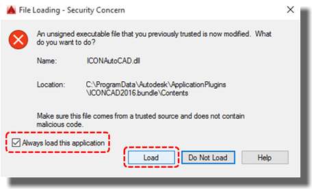 IconCAD Add-In for AutoCAD - Security Concern